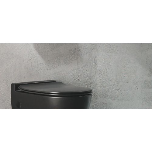 ΚΑΛΥΜΑ - ΚΑΠΑΚΙ ΛΕΚΑΝΗΣ ΤΟΥΑΛΕΤΑΣ SEREL SLIM Soft Close SP10SC-401 Black matt